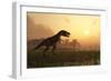 Dinosaur in Landscape-Photobank gallery-Framed Art Print