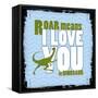 Dinosaur Love-null-Framed Stretched Canvas