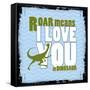 Dinosaur Love-null-Framed Stretched Canvas