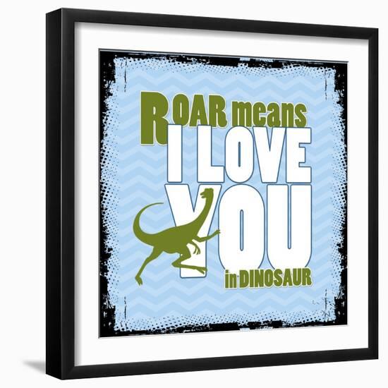 Dinosaur Love-null-Framed Premium Giclee Print