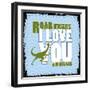 Dinosaur Love-null-Framed Premium Giclee Print