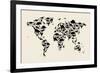 Dinosaur Map of the World Map-Michael Tompsett-Framed Art Print