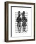 Dinosaur Men Lads Night Out-Fab Funky-Framed Art Print