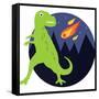 Dinosaur meteorite-IFLScience-Framed Stretched Canvas