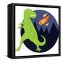 Dinosaur meteorite-IFLScience-Framed Stretched Canvas