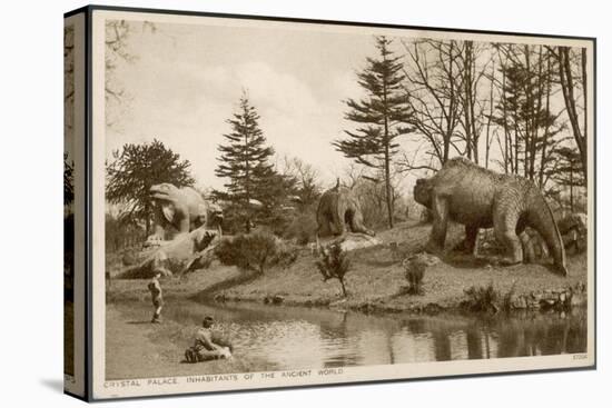 Dinosaur Models in the Grounds of the Crystal Palace Sydenham-null-Stretched Canvas