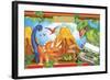 Dinosaur Party 3-Maria Trad-Framed Giclee Print