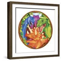 Dinosaur Plate 2-Maria Trad-Framed Giclee Print