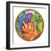 Dinosaur Plate 2-Maria Trad-Framed Giclee Print