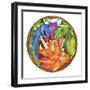 Dinosaur Plate 2-Maria Trad-Framed Giclee Print