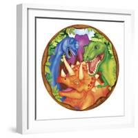 Dinosaur Plate 2-Maria Trad-Framed Giclee Print