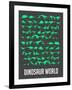 Dinosaur Poster Green-NaxArt-Framed Art Print