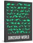 Dinosaur Poster Green-NaxArt-Stretched Canvas