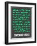 Dinosaur Poster Green-NaxArt-Framed Art Print
