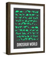 Dinosaur Poster Green-NaxArt-Framed Art Print