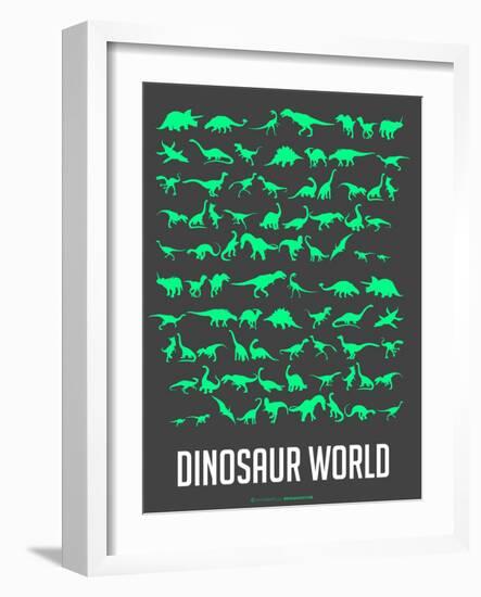 Dinosaur Poster Green-NaxArt-Framed Art Print