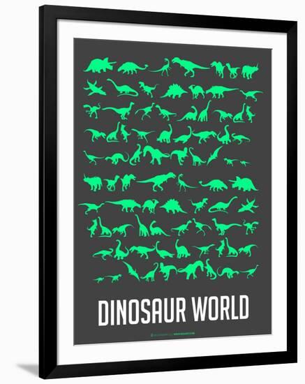 Dinosaur Poster Green-NaxArt-Framed Art Print