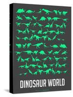 Dinosaur Poster Green-NaxArt-Stretched Canvas