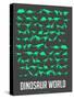 Dinosaur Poster Green-NaxArt-Stretched Canvas