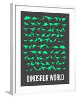 Dinosaur Poster Green-NaxArt-Framed Art Print