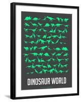 Dinosaur Poster Green-NaxArt-Framed Art Print