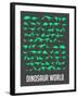 Dinosaur Poster Green-NaxArt-Framed Art Print