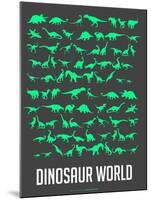 Dinosaur Poster Green-NaxArt-Mounted Art Print