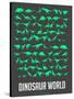 Dinosaur Poster Green-NaxArt-Stretched Canvas