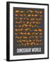 Dinosaur Poster Orange-NaxArt-Framed Art Print