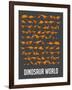 Dinosaur Poster Orange-NaxArt-Framed Art Print