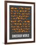 Dinosaur Poster Orange-NaxArt-Framed Art Print