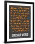 Dinosaur Poster Orange-NaxArt-Framed Art Print