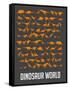 Dinosaur Poster Orange-NaxArt-Framed Stretched Canvas