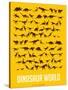 Dinosaur Poster Yellow-NaxArt-Stretched Canvas