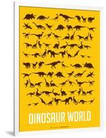 Dinosaur Poster Yellow-NaxArt-Framed Art Print