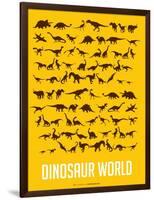 Dinosaur Poster Yellow-NaxArt-Framed Art Print