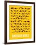 Dinosaur Poster Yellow-NaxArt-Framed Art Print