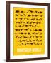 Dinosaur Poster Yellow-NaxArt-Framed Art Print