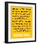 Dinosaur Poster Yellow-NaxArt-Framed Art Print