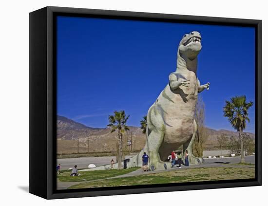 Dinosaur Roadside Attraction at Cabazon, Greater Palm Springs Area, California, USA-Richard Cummins-Framed Stretched Canvas