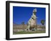 Dinosaur Roadside Attraction at Cabazon, Greater Palm Springs Area, California, USA-Richard Cummins-Framed Premium Photographic Print