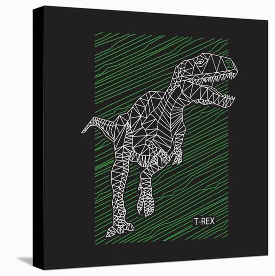 Dinosaur T Rex Illustration , Typography, T-Shirt Graphics, Vectors-Syquallo-Stretched Canvas