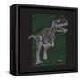 Dinosaur T Rex Illustration , Typography, T-Shirt Graphics, Vectors-Syquallo-Framed Stretched Canvas