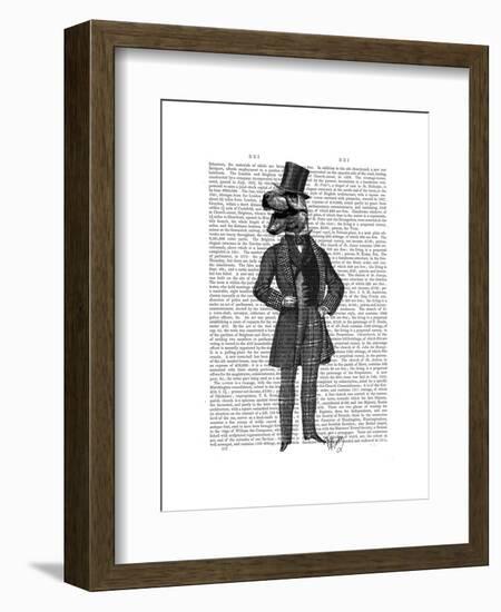 Dinosaur TRex Man 1-Fab Funky-Framed Art Print