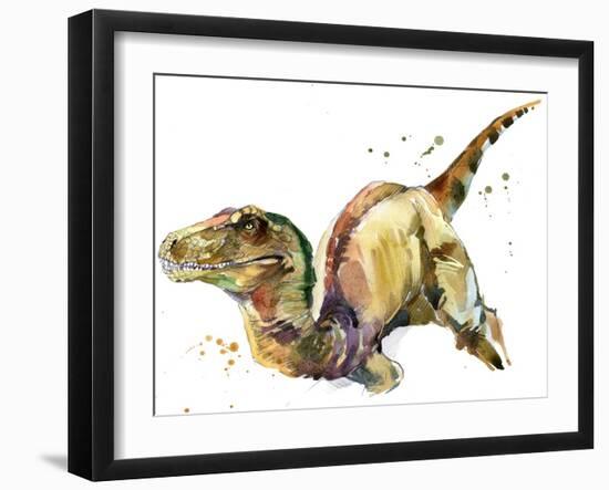 Dinosaur Watercolor Illustration.-Faenkova Elena-Framed Art Print