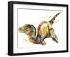 Dinosaur Watercolor Illustration.-Faenkova Elena-Framed Art Print