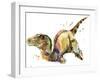 Dinosaur Watercolor Illustration.-Faenkova Elena-Framed Art Print