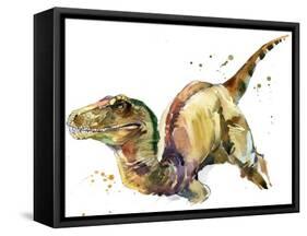 Dinosaur Watercolor Illustration.-Faenkova Elena-Framed Stretched Canvas