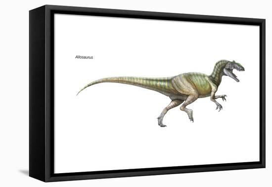 Dinosaur-Encyclopaedia Britannica-Framed Stretched Canvas