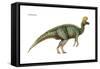 Dinosaur-Encyclopaedia Britannica-Framed Stretched Canvas